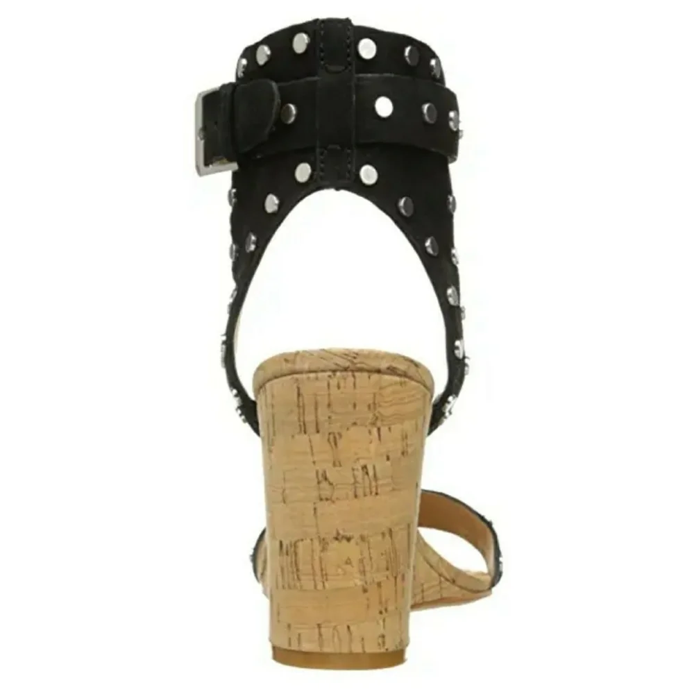 DOLCE VITA // dante nubuck studded wedge sandal